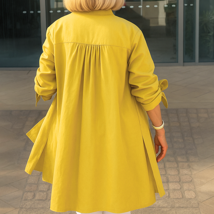 Margaret™ - Elegant Skjortblus Med Rosettärmar