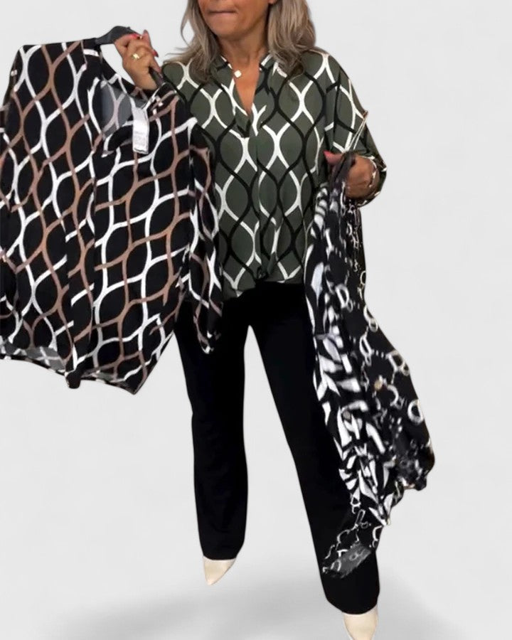 Dagny™ – Tidlös Blus med Feminin Elegans