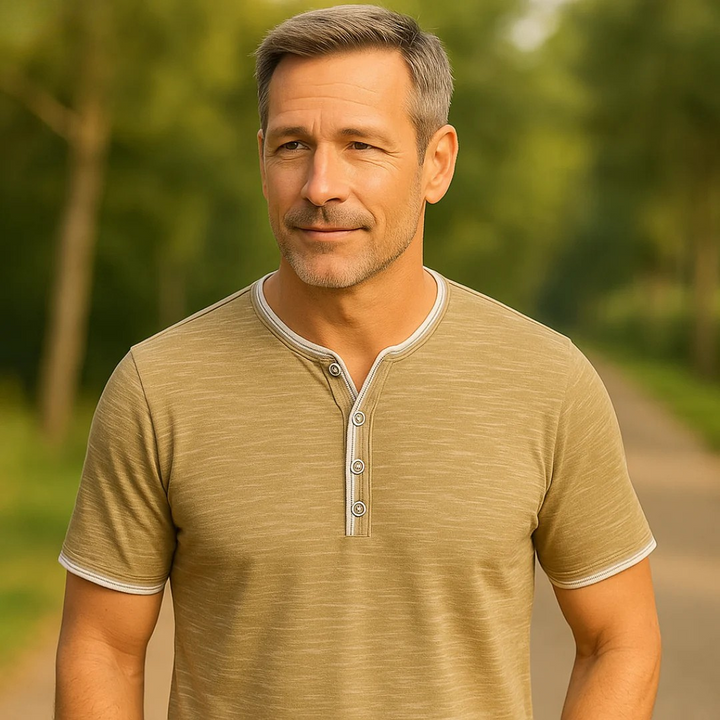 Sören™ - Tidlös & Stilren V-ringad Skjorta