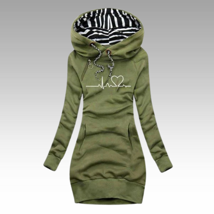 Knitelle™ - Stilfull & Bekväm Stickad Klänning med Print