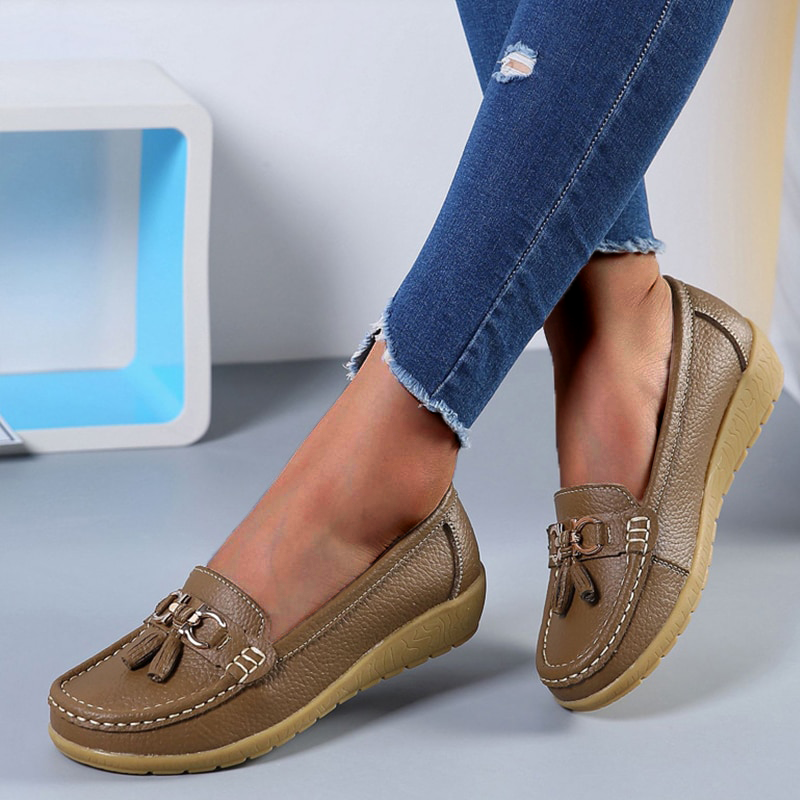 Maya™ - Bekväma Ortopediska Loafers, Stilrena och Stödjande