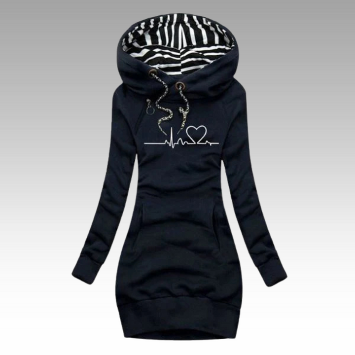 Knitelle™ - Stilfull & Bekväm Stickad Klänning med Print