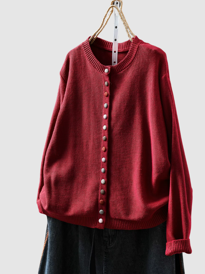 Callie™ - Kofta med Färgade Knappar