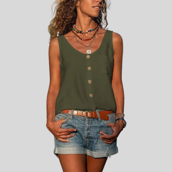 Françoise™ - Stilren Ärmlös Sommertopp