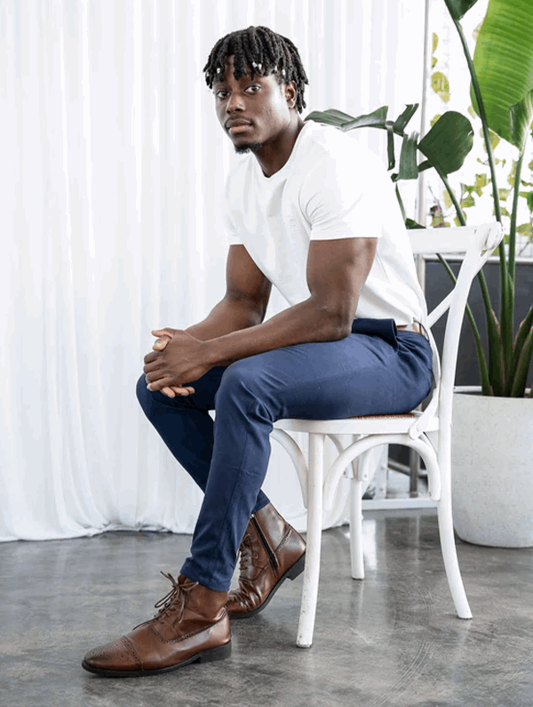 Joey Stretch Pant - Blue
