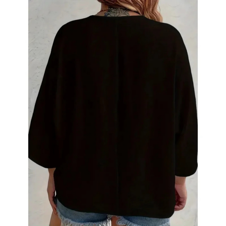 Quinn™ - Elegant V-Ringad Topp med Knappar för Kvinnor