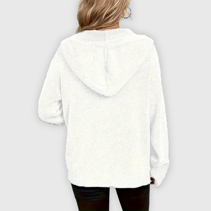 Chivana™ - Stilren & Chic Långärmad Hoodie med Knapp