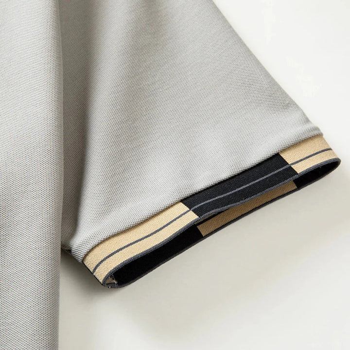 Marius™ – Elegant Pikétröja med Kontrasterande Detaljer