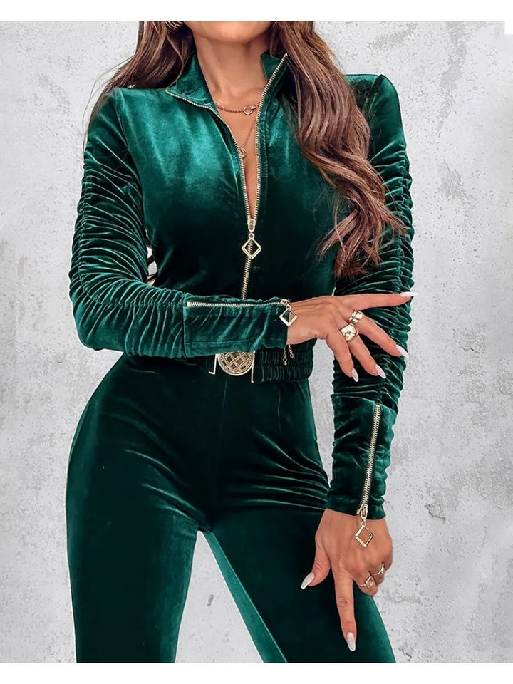 Scarlett™ - Elegant Velvet Jumpsuit