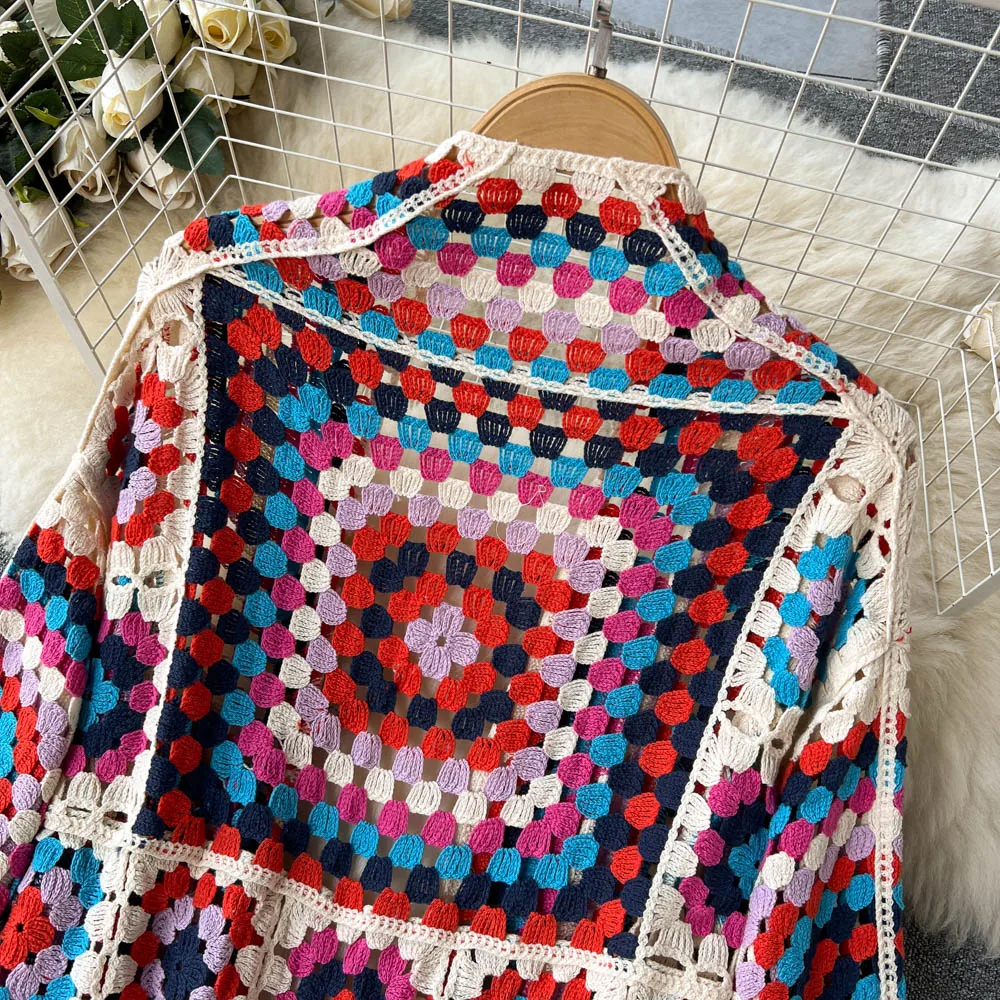 Iris™ - Färgglad Stickad Kofta